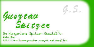 gusztav spitzer business card